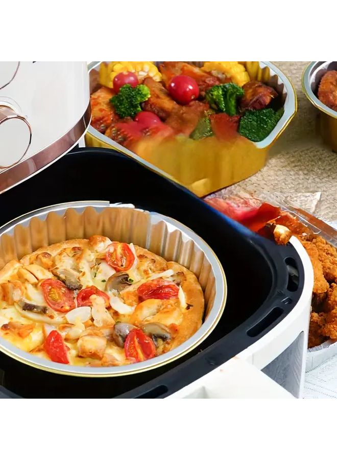 8 Pack 31oz Heavy Duty Aluminum Foil Pans with Lids for Air Fryer Baking Camping - Image 5